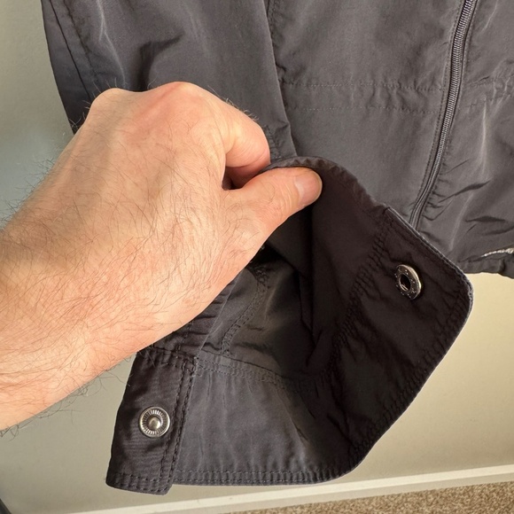 Eddie Bauer Travex Women's XL Windbreaker Jacket Full Zip Black Roll Tab Sleeve - Picture 5 of 16